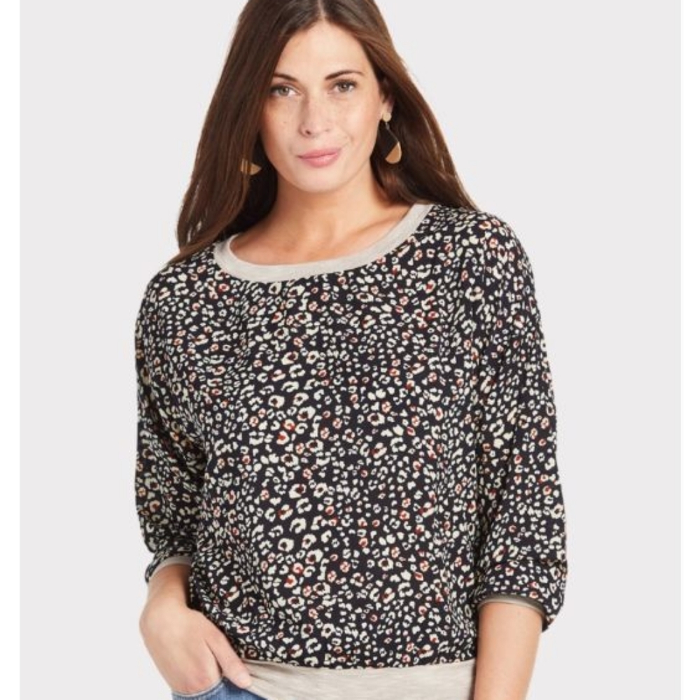Anthropologie Sunday in Brooklyn Leopard Top
